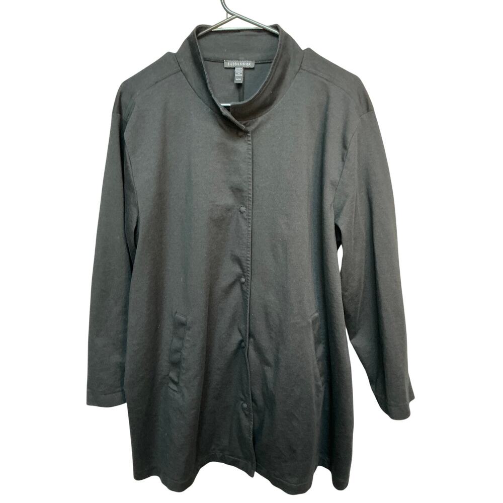 Eileen Fisher Black XL Shirt Jacket - Versatile & Chic